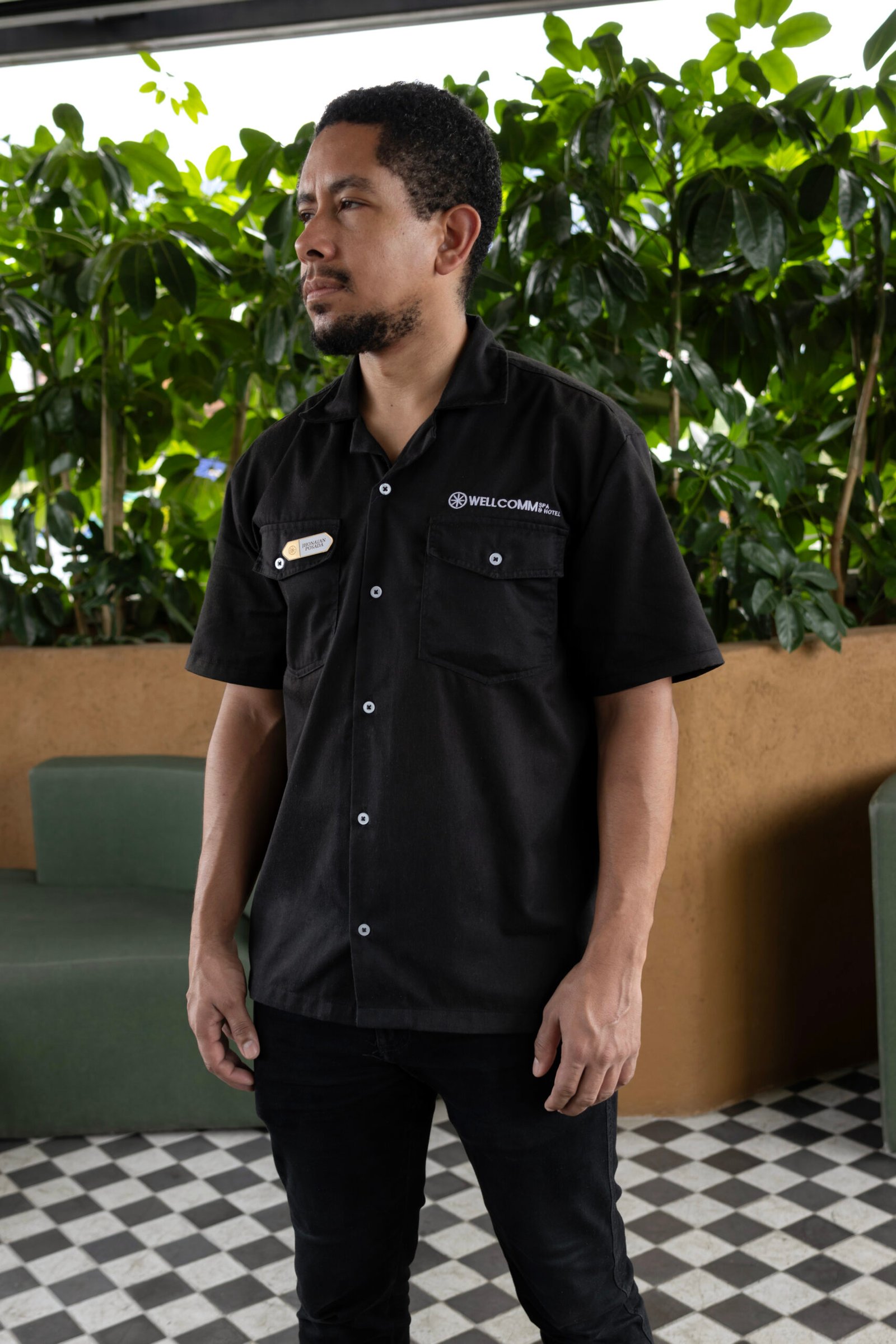 Camisa de trabajo con logo bordado